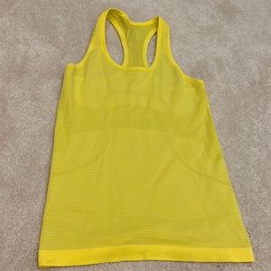 Lululemon Yellow Swiftly Tank Top, size 6
